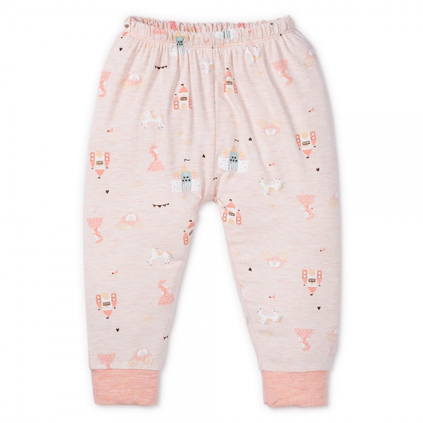 Bộ tính năng dài, vải sợi sồi BST Công chúa Animo BMC123110 (3-24M,Hồng dâu)