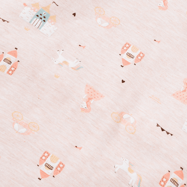 Bộ tính năng dài, vải sợi sồi BST Công chúa Animo BMC123110 (3-24M,Hồng dâu)