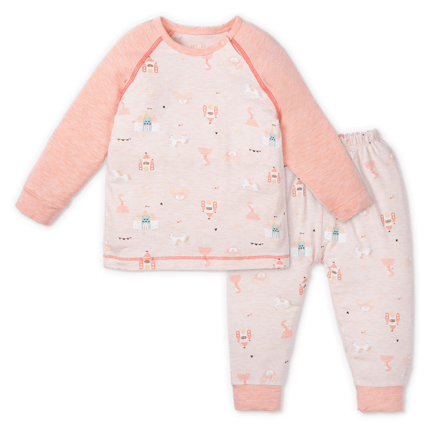 Bộ tính năng dài, vải sợi sồi BST Công chúa Animo BMC123110 (3-24M,Hồng dâu)