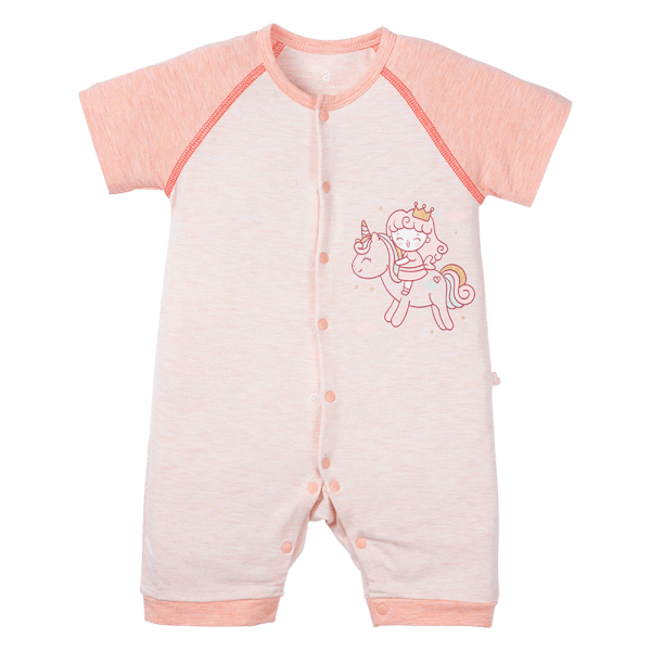 Bodysuit tính năng đùi, vải sợi sồi BST Công chúa Animo BMC123093 (0-12M,Hồng dâu)