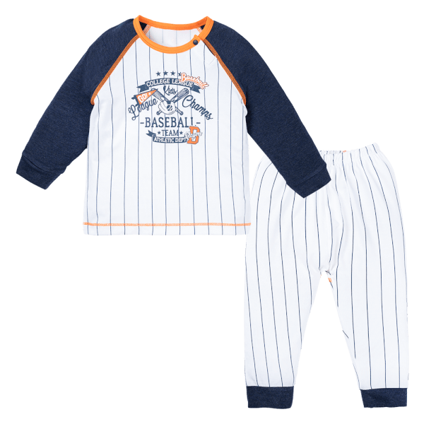 Bộ tính năng dài, vải sợi sồi BST Bóng chày Animo BMC123114 (3-24M,Xanh đen)