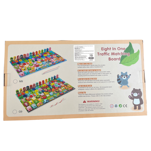 Bộ bảng gỗ nổi học tập thông minh nhiều chủ đề kèm câu cá 8in1 M7813