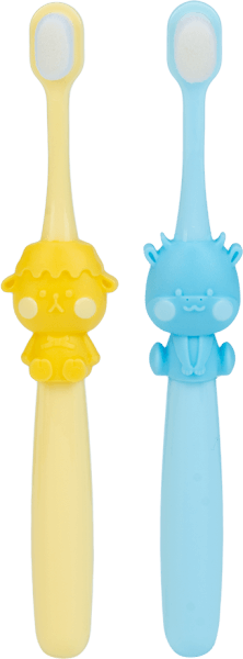 Bộ 2 bàn chải lông tơ Animo (Xanh dương, vàng, GH-TRMK01)