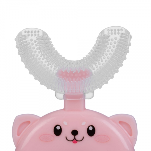 Bàn chải chữ U silicone Animo (Hồng, GH-TRMKU01)
