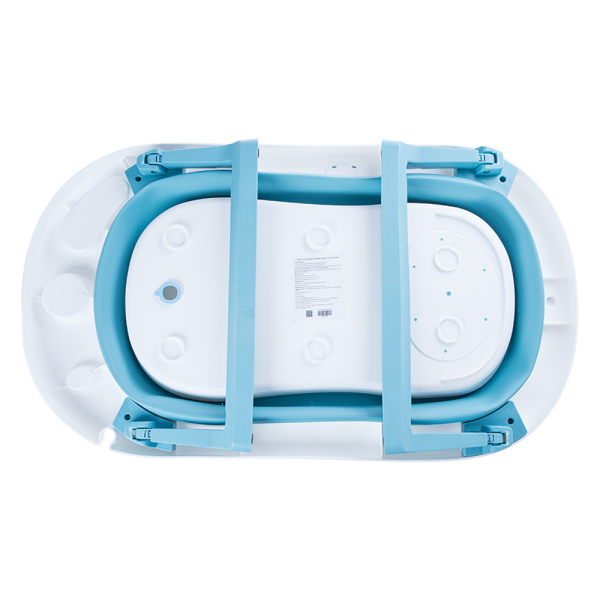 Thau tắm gấp gọn cảm biến nhiệt cá voi Animo (xanh dương)