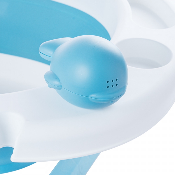 Thau tắm gấp gọn cảm biến nhiệt cá voi Animo (xanh dương)