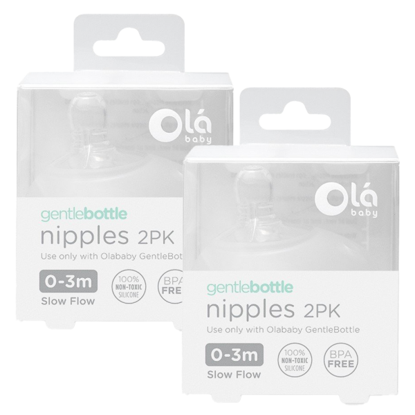 Combo 2 Vỉ 2 núm ty Olababy lỗ tròn (0-3M)