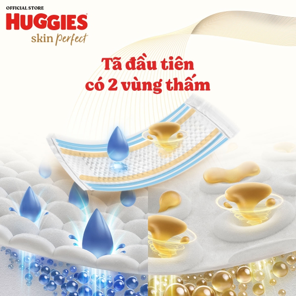 Tã dán sơ sinh Huggies Skin Perfect (S, 4-8kg, 54 miếng) (giao bao bì ngẫu nhiên)