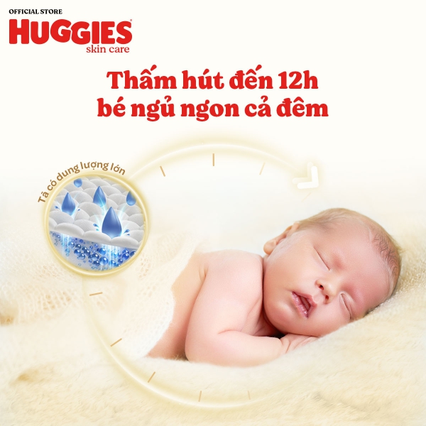 Tã dán sơ sinh Huggies Skin Perfect (S, 4-8kg, 54 miếng) (giao bao bì ngẫu nhiên)