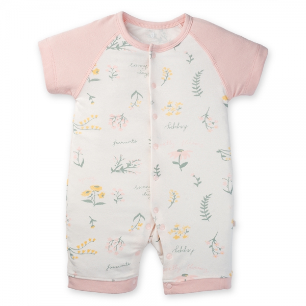 Set 2 Bodysuit kháng khuẩn đùi Hoa nắng Animo VD1023007 (0-12M,Kem)