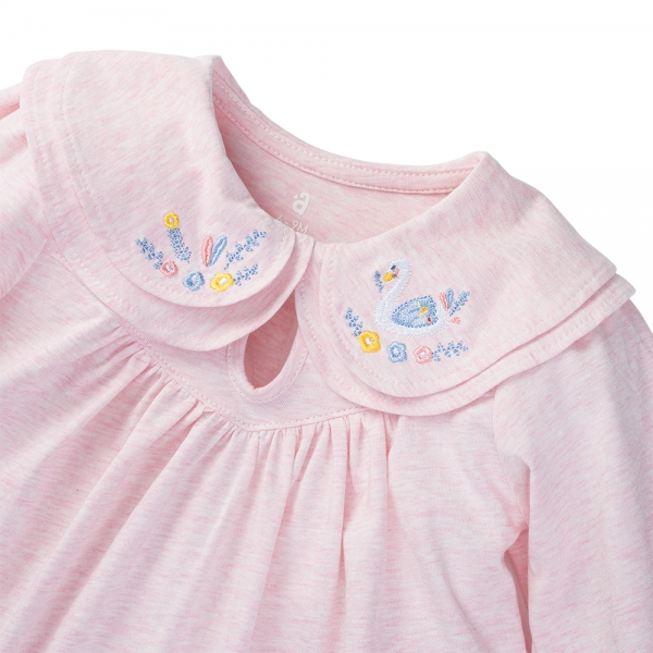 Đầm bé gái Thiên Nga Animo VD1223054 (6M-6Y,Hồng nhạt)