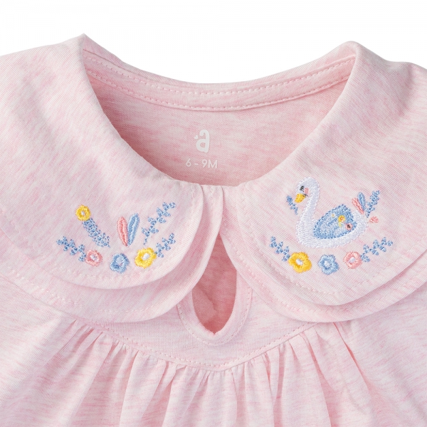 Đầm bé gái Thiên Nga Animo VD1223054 (6M-6Y,Hồng nhạt)