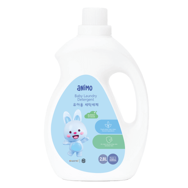Nước giặt cho bé Animo hương làn gió mùa hè chai 2,8L