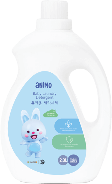 Nước giặt cho bé Animo hương làn gió mùa hè chai 2,8L