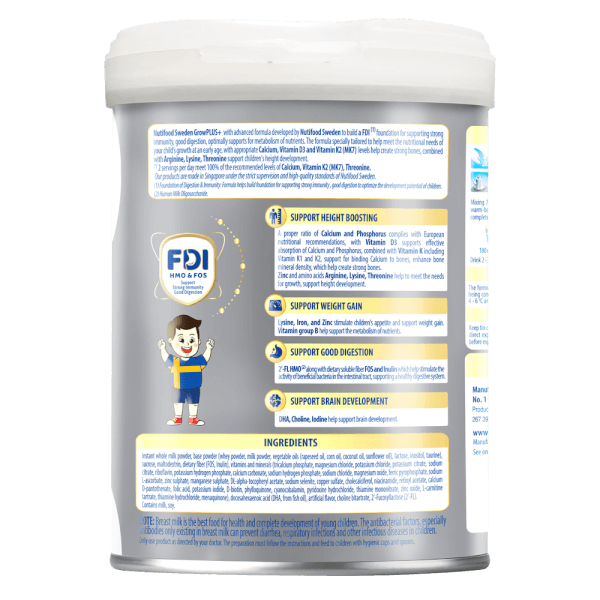 Sản phẩm dinh dưỡng công thức GrowPLUS+ 1+ (Bạc), 800g (1-2 tuổi)