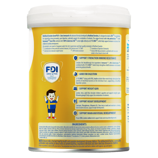 Sản phẩm dinh dưỡng công thức GrowPLUS+ Colos Immunel 1+, 800g (1-2 tuổi)