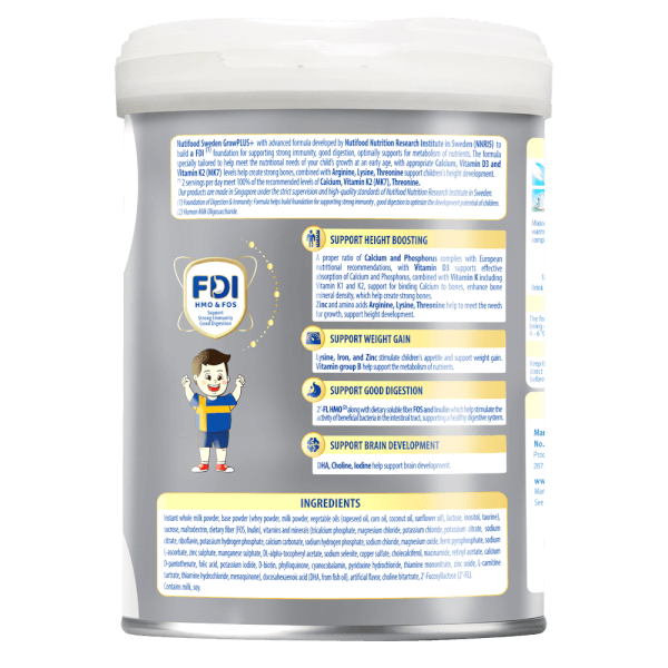 Combo 2 Sản phẩm dinh dưỡng công thức GrowPLUS+ 2+ (Bạc), 800g (trên 2 tuổi)