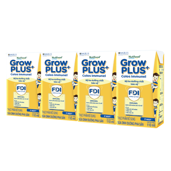 2 Thùng Sữa dinh dưỡng pha sẵn GrowPLUS+ Colos Immunel 110ml, lốc 4 hộp (Từ 1 tuổi)