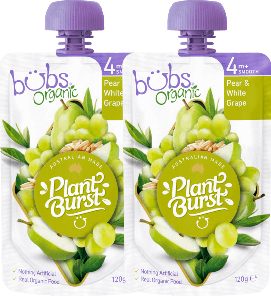 Combo 2 Trái Cây Nghiền Bubs Organic Lê