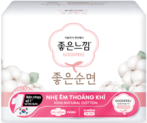 Băng vệ sinh Goodfeel bề mặt cotton tự nhiên