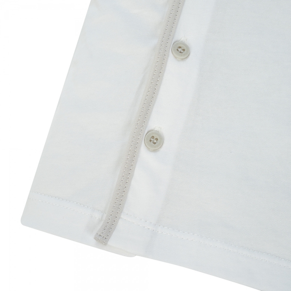 Cặp áo sơ sinh cài giữa tay ngắn Animo KV123017 (NB-12M,Xám họa tiết_Trắng)