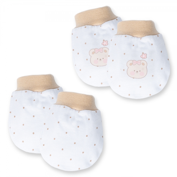 Cặp bao tay sơ sinh bo Animo HN522052 (NB,Beige) (Giao mẫu ngẫu nhiên)