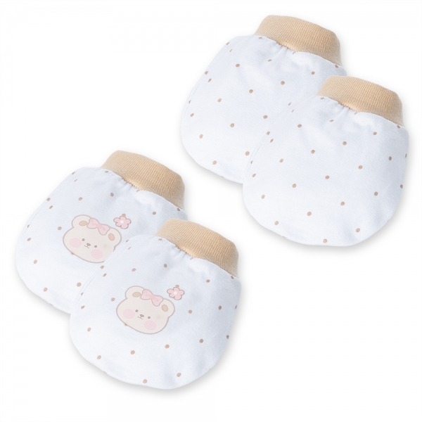 Cặp bao tay sơ sinh bo Animo HN522052 (NB,Beige) (Giao mẫu ngẫu nhiên)
