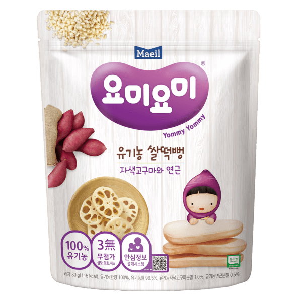 Bánh Gạo Hữu Cơ Yommy Maeil Vị Khoai Lang Và Củ Sen