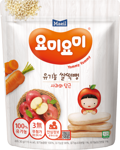 Bánh Gạo Hữu Cơ Yommy Maeil Vị Táo Và Cà Rốt