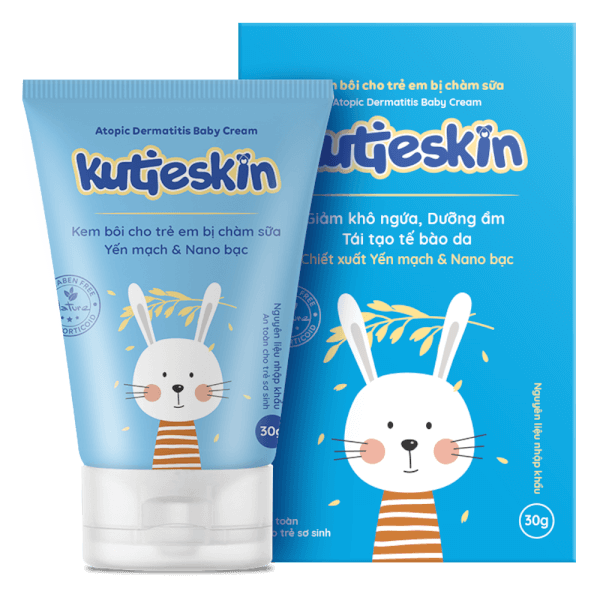 Kem Chàm sữa cho da bé Kutieskin 30g + Tinh dầu bạch đàn chanh Kutieskin 5ml