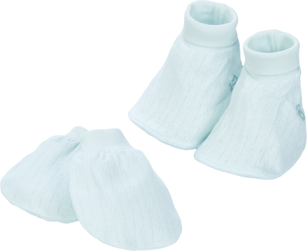 Bộ bao tay chân sơ sinh bo BA423026 (NB,Xanh ngọc)