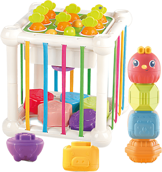 Hộp đồ chơi cao cấp luyện tay xếp chồng thả khối có nhạc YN550895 C402