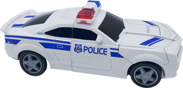 Đồ chơi xe cảnh sát biến hình robot có nhạc đèn YN213994 C401 (Trắng)