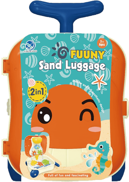 Vali đồ chơi đi biển hình mặt cười và dụng cụ 8pcs RFD465964 C402