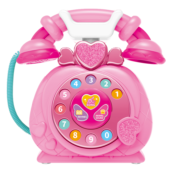 Điện thoại bàn công chúa đa chức năng có nhạc đèn  RFD540303 (Hồng)