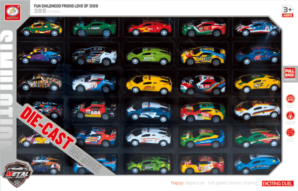 Bộ 30 xe đua die cast đa màu chạy trớn HW23166079 C402