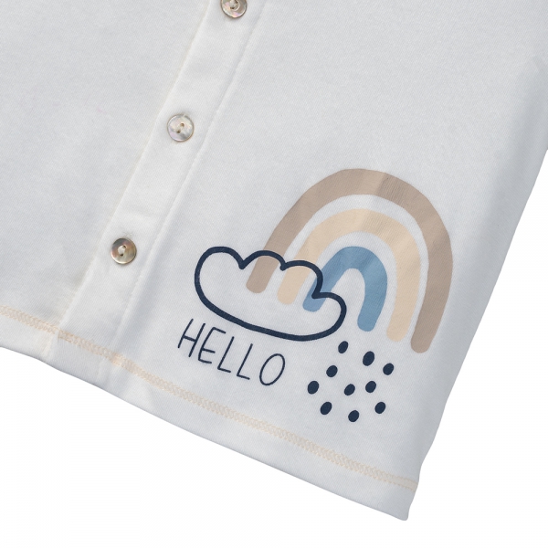 Set 2 Bộ kháng khuẩn Modal ngắn Cầu vồng Animo VD1023001 (0-24M,Beige)