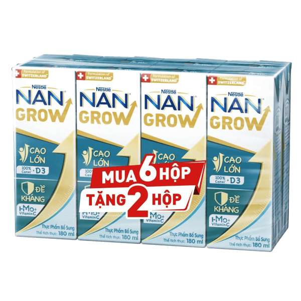 Thực phẩm bổ sung Nestlé NANGROW 4 (8x180ml) Mua 6 tặng 2