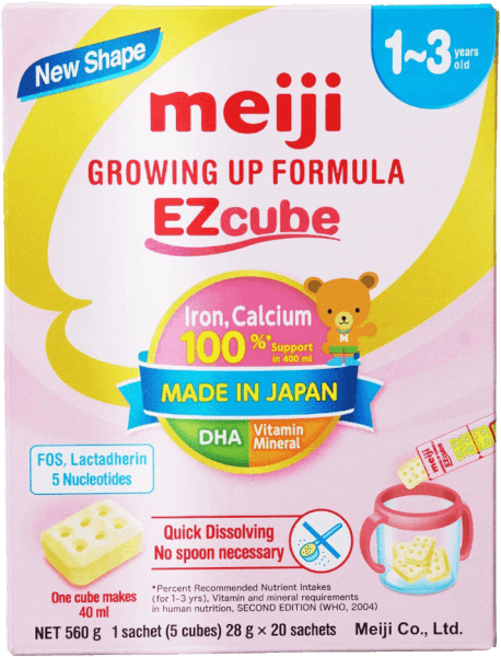 Sữa Meiji Growing up Formula Ezcube 560g (1-3 tuổi)