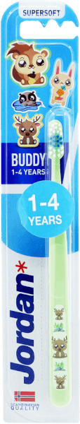 Bàn chải đánh răng trẻ em Jordan Buddy 1-4 tuổi
