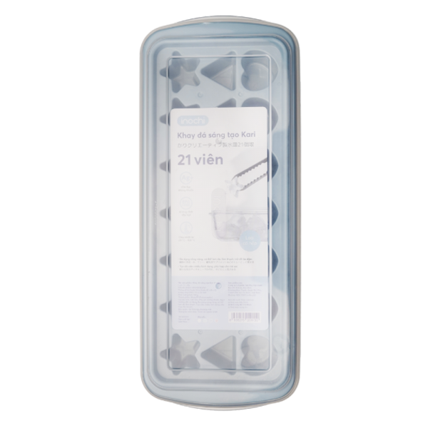 Khay đá sáng tạo Kari 21 viên (INC, có nắp )