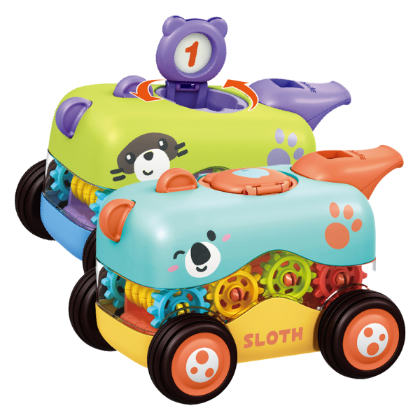 Bộ 2 xe ô tô chaỵ trớn bánh răng ngộ nghĩnh kèm còi CY529555 C401