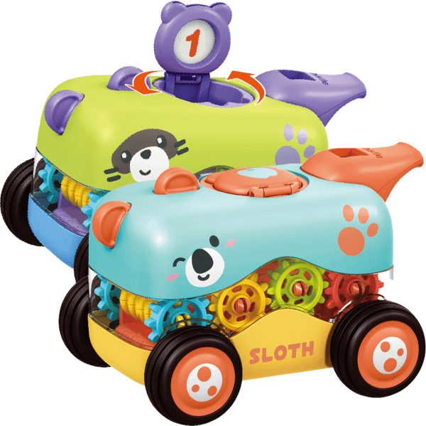 Bộ 2 xe ô tô chaỵ trớn bánh răng ngộ nghĩnh kèm còi CY529555 C401