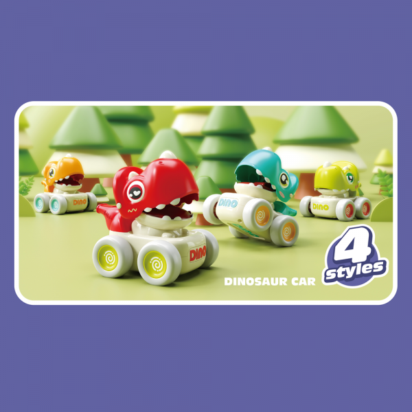 Bộ 2 xe ô tô khủng long chạy đà siêu ngầu có còi xe CY522513 C401