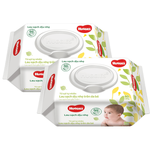 Combo 2 Khăn ướt Huggies 80 miếng
