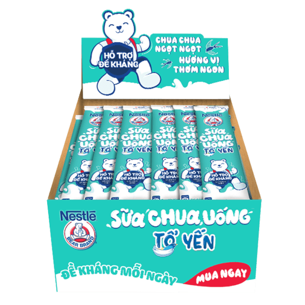 Thực phẩm bổ sung Sữa chua uống Nestle Gấu, thùng 28 gói 75ml