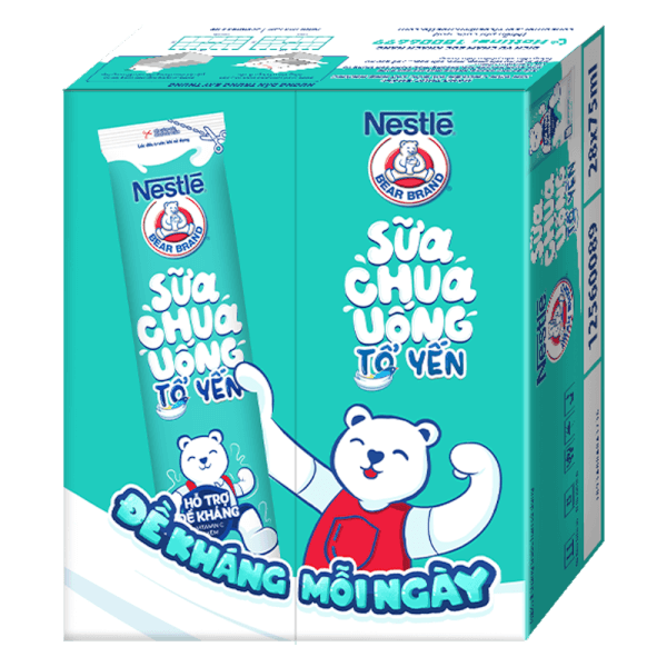 Thực phẩm bổ sung Sữa chua uống Nestle Gấu, thùng 28 gói 75ml