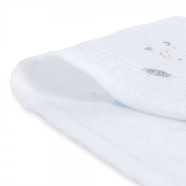 Khăn gạc sợi tre in hình Cú mèo và Nhím Animo HM9X (25x25cm,5 cái)