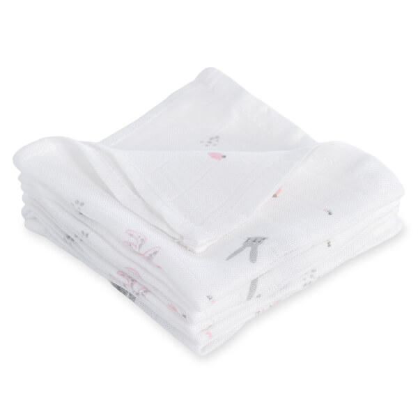 Khăn gạc sợi tre in hình Thỏ con Animo HM9X (25x25cm,5 cái)