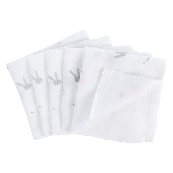 Khăn gạc sợi tre in hình Thỏ con Animo HM9X (25x25cm,5 cái)